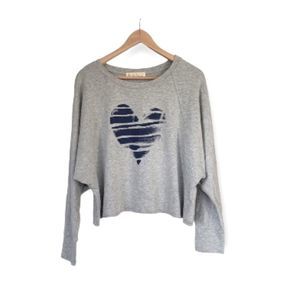 LA RELAXED Semi Cropped Crewneck Sweatshirt